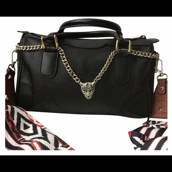 Gucci Handbags - Gucci Vintage Black Leather Satchel/Doctor's Bag